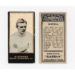 An album containing Smiths cigarette cards, including a part-set of 131 (of 150) ‘Footballers (