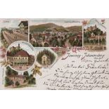A group of 10 ‘Gruss Aus…’ postcards including Arnhem postally used 15/7/1898, Hamburg postally used
