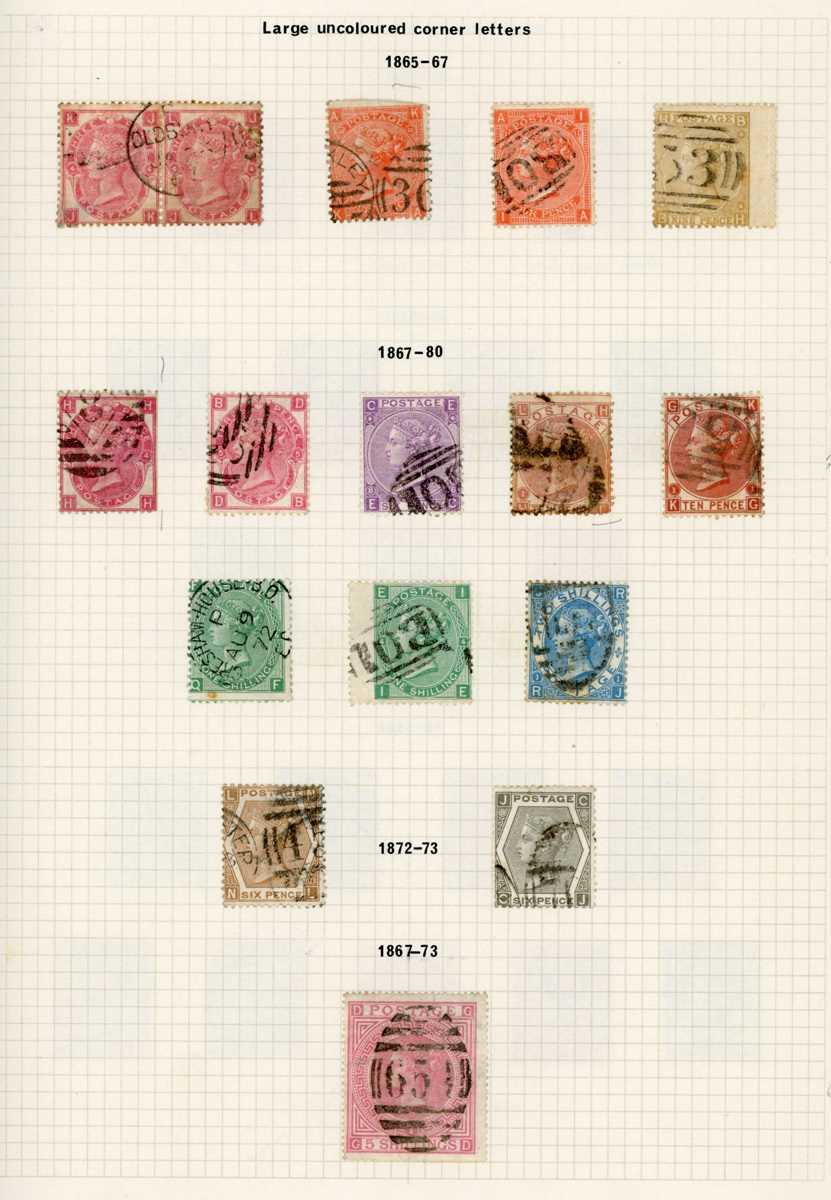 Great Britain stamps in an album from 1840 1d black used (4), 2d blue, 1847-54 6d, 10d embossed, - Bild 3 aus 6