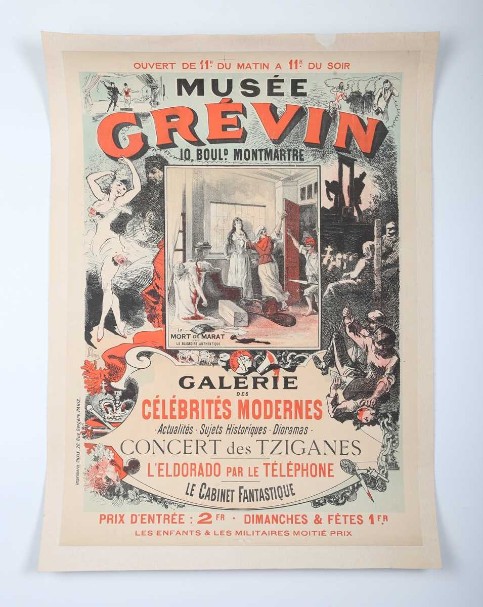 POSTER. A late 19th/early 20th century lithographed poster by Jules Chéret for ‘Musée Grévin Galerie