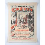 POSTER. A late 19th/early 20th century lithographed poster by Jules Chéret for ‘Musée Grévin Galerie