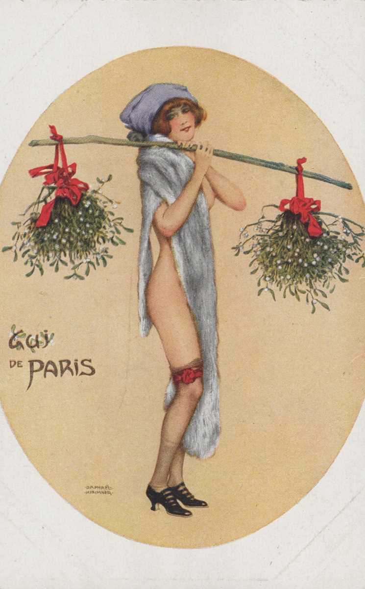 A collection of eight colour postcards by Raphael Kirchner of glamour or risqué interest. - Image 6 of 8