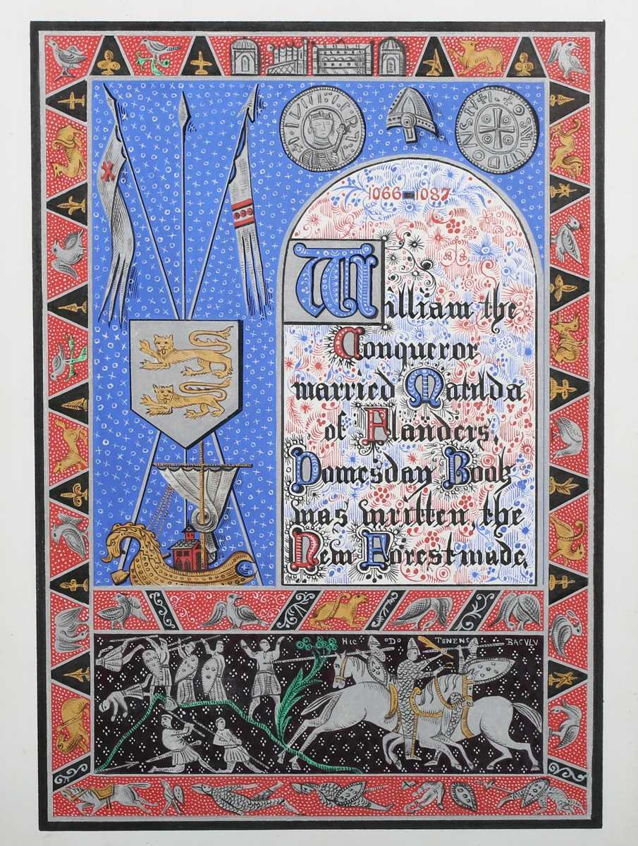ILLUMINATED MANUSCRIPT. An illuminated manuscript on vellum attributed to Esther Faithfull Fleet, - Image 2 of 3