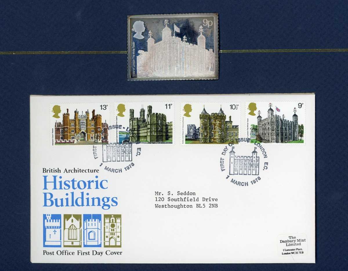 1978 Post Office commemorative stamp album, first day covers with six solid sterling silver stamp - Image 2 of 6