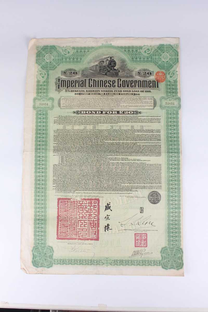 SHARE CERTIFICATES. A Government of the Chinese Republic Province of Petchili 5½% gold loan of - Image 3 of 72