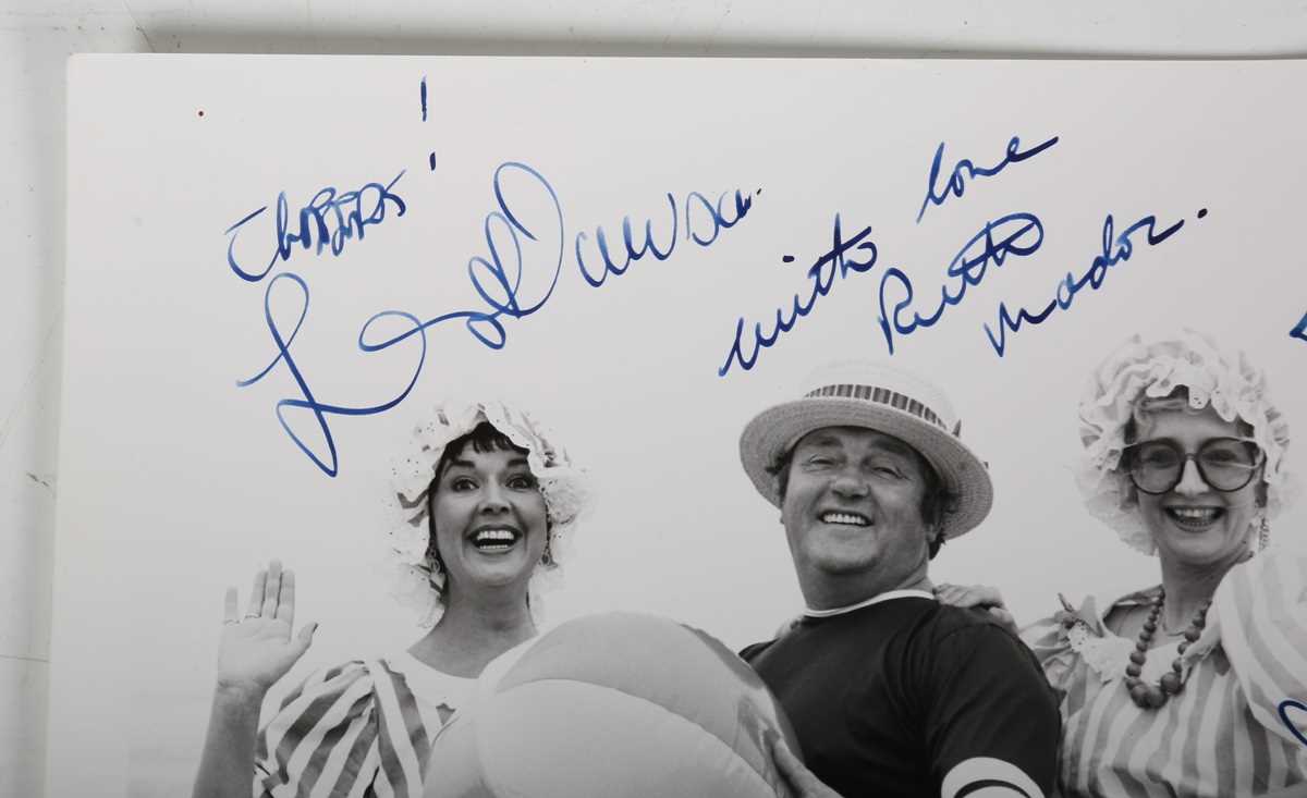 AUTOGRAPH. An autographed black and white oversized photograph signed and inscribed by Les Dawson, - Image 2 of 10