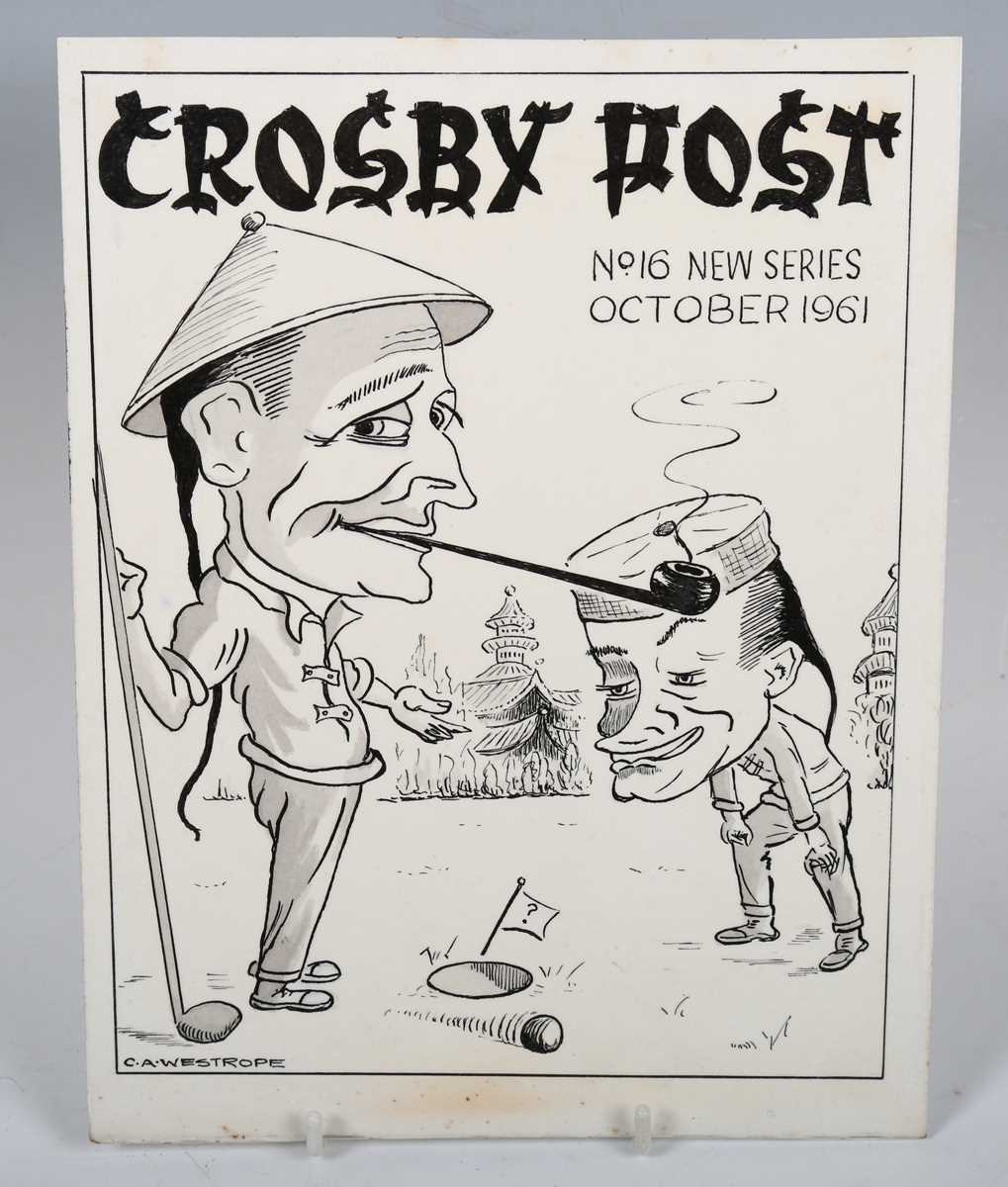 AUTOGRAPH. An autographed manuscript cover design for 'Crosby Post' signed by Bing Crosby, the pen - Image 7 of 10
