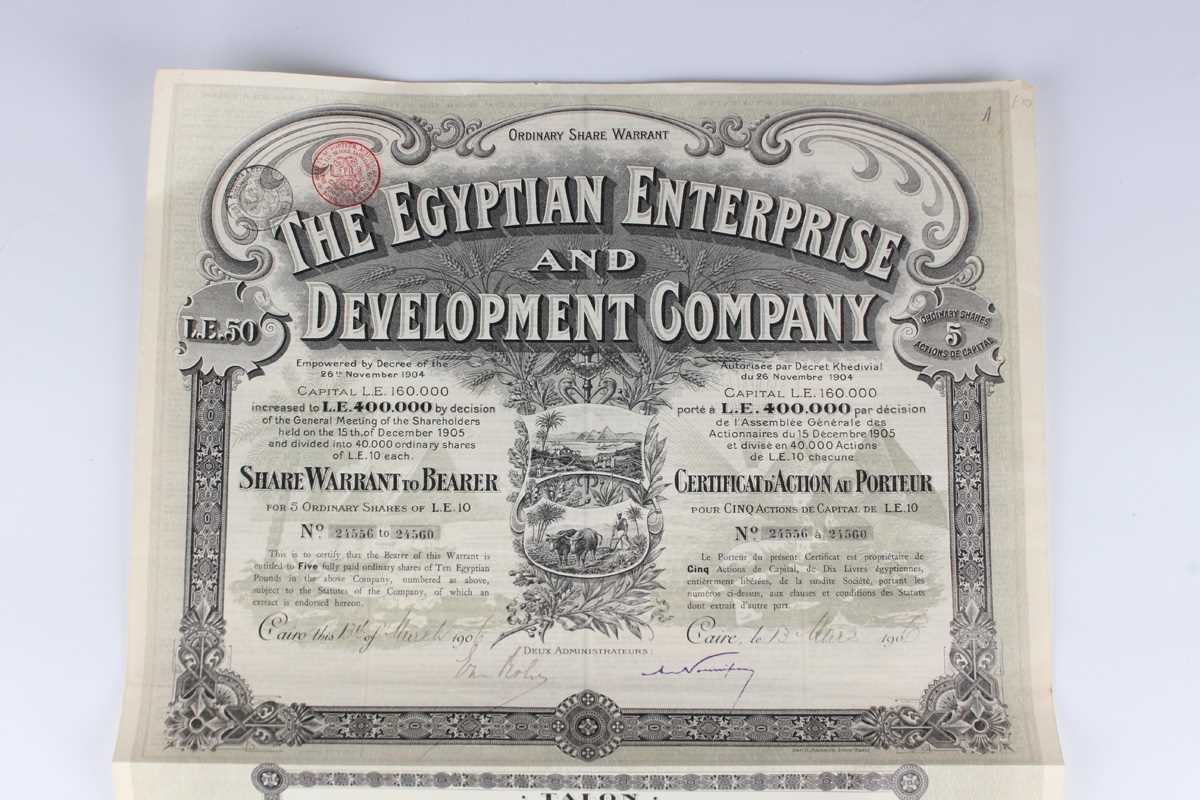 SHARE CERTIFICATES. An Ottoman Railway Company from Smyrna to Aidin £20 share certificate, No. - Image 25 of 43