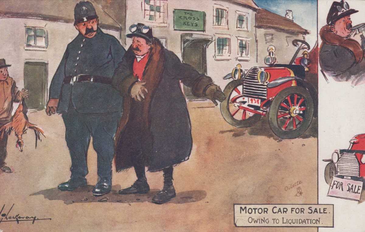 Two albums containing approximately 1005 postcards featuring policemen, the majority comic/ - Image 13 of 14