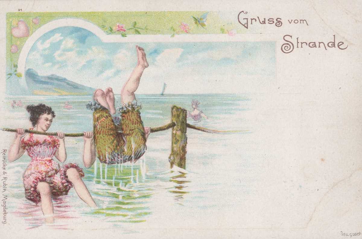 A group of 10 ‘Gruss Aus…’ postcards including Arnhem postally used 15/7/1898, Hamburg postally used - Bild 13 aus 20