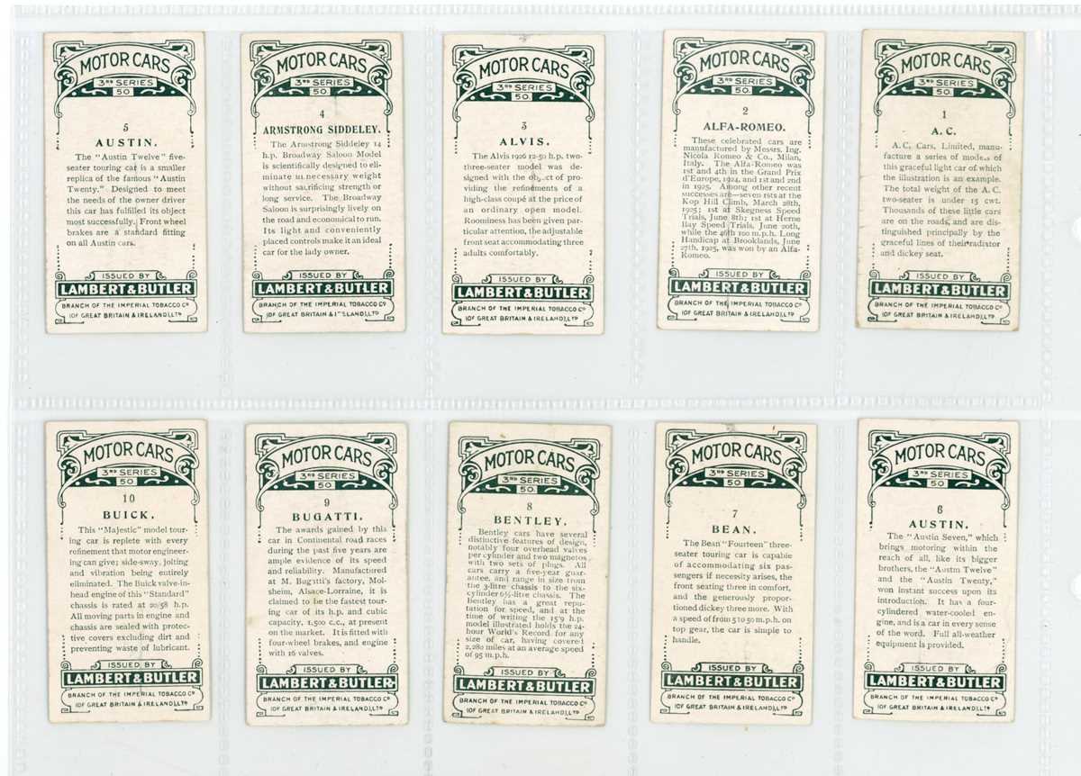 A collection of Lambert & Butler cigarette cards in two albums, including a set of 25 ‘Aviation’, - Image 3 of 8