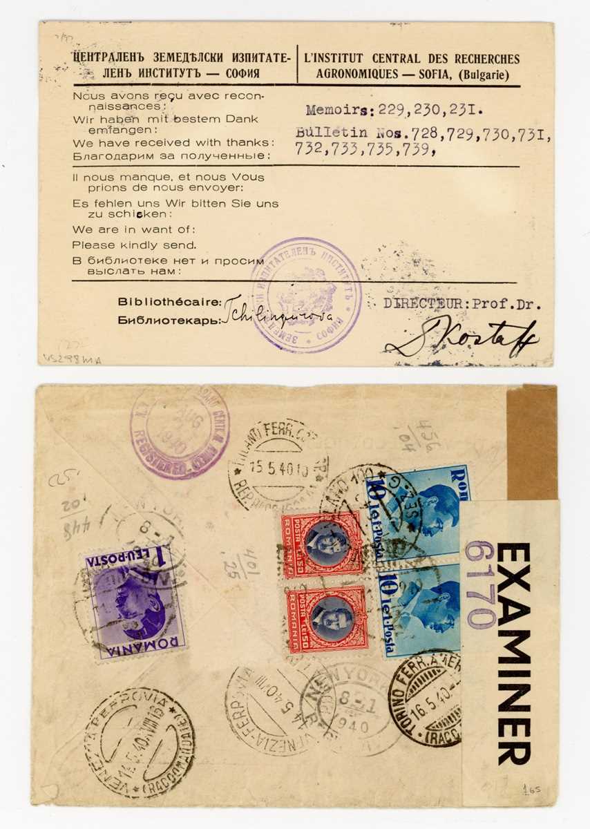 Gibraltar Second World War postal history with censor markings, field post offices, undercover mail, - Image 7 of 10