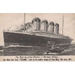 A collection of approximately 58 postcards of shipping interest including a printed postcard