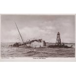 An album containing approximately 74 postcards of shipping or railway interest including
