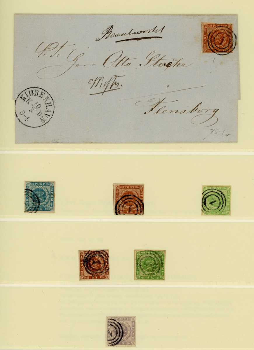 Denmark collection fine used stamps in Lighthouse album with much postal history from 1851 4 R.B.S., - Image 5 of 9