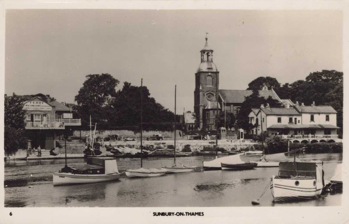 A collection of 45 postcards of Sunbury-on-Thames in Surrey, including postcards titled ‘Sunbury - Image 8 of 10