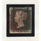 Great Britain stamps in two printed albums mint and used 1841-1982, plus 1840 1d black (3 margins)