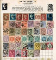 World stamps in albums and stock books with Great Britain 1d reds, Ireland 1922 overprints up to 2