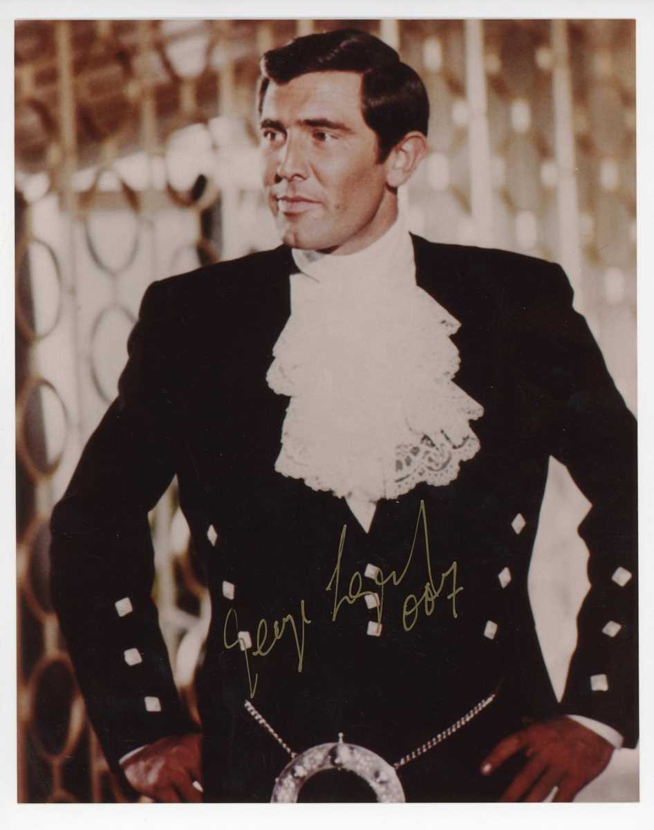 AUTOGRAPHS, JAMES BOND 007. A group of six signed photographs of actors who have played James - Image 2 of 6