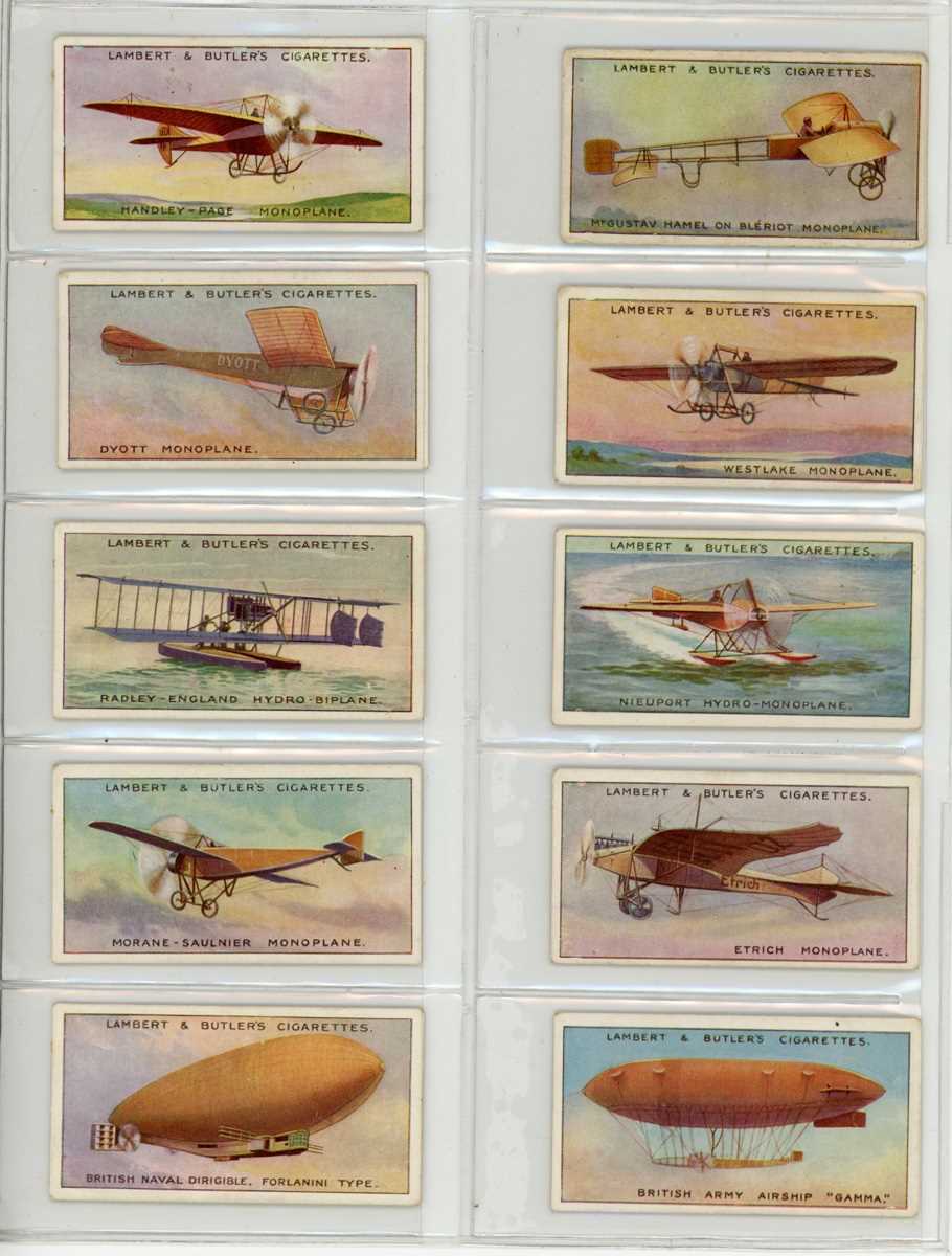A collection of Lambert & Butler cigarette cards in two albums, including a set of 25 ‘Aviation’, - Bild 7 aus 8