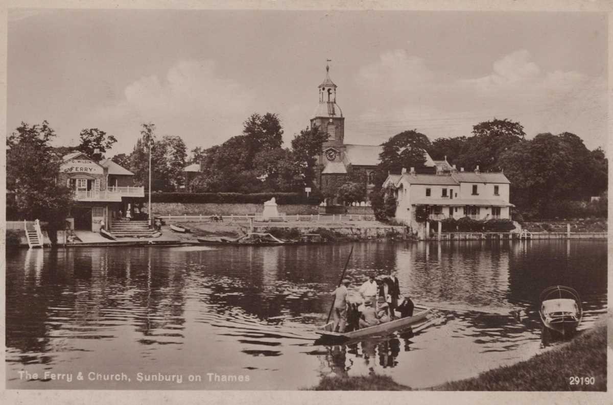 A collection of 45 postcards of Sunbury-on-Thames in Surrey, including postcards titled ‘Sunbury - Image 4 of 10