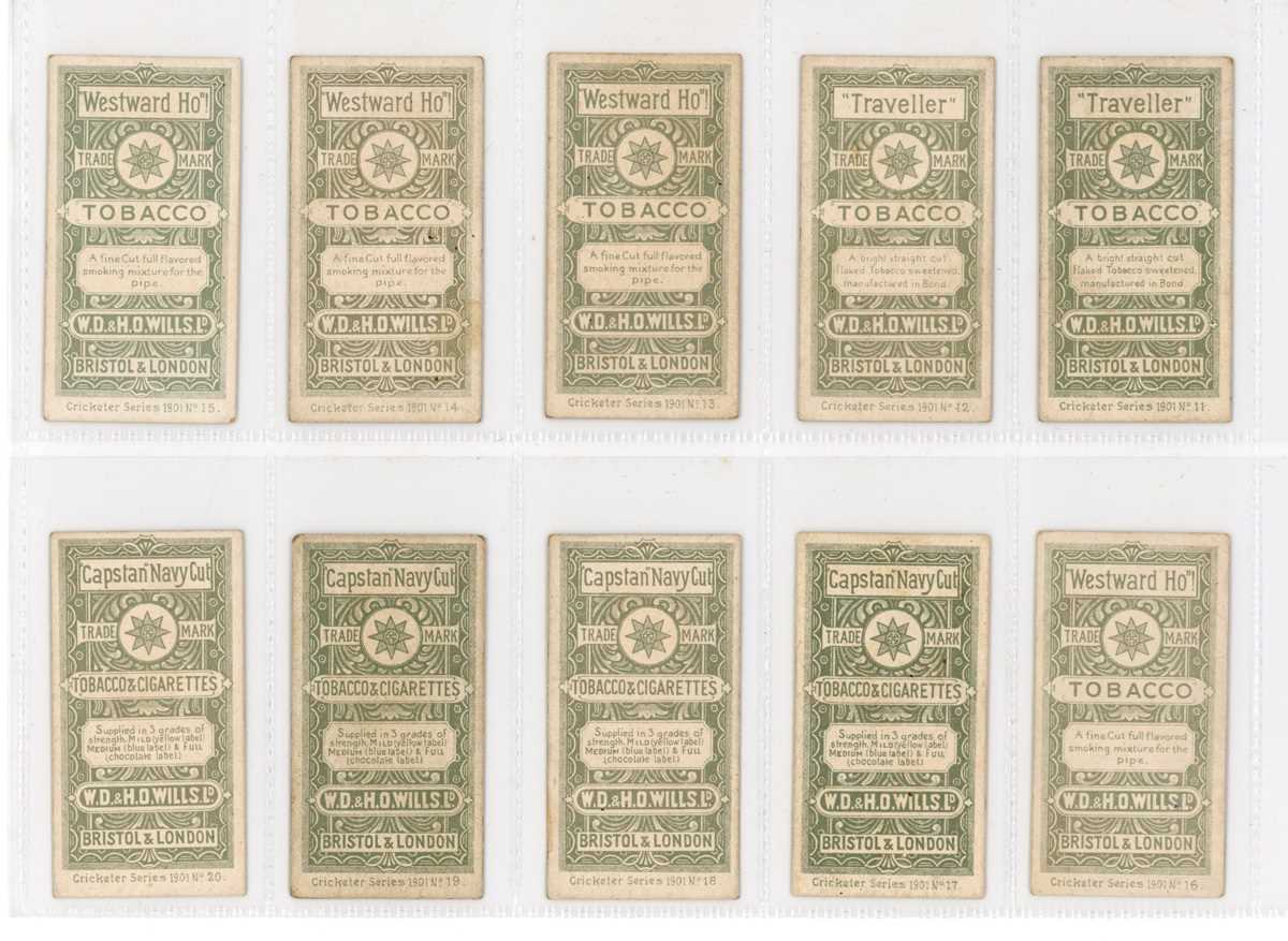 A set of 50 Wills 'Cricketers Series' cigarette cards circa 1901, together with 16 Wills ‘ - Image 5 of 19