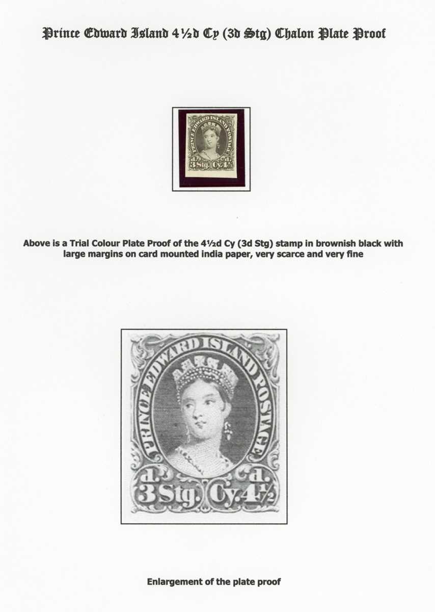 Chalon heads specialized stamp collection in an album with Nova Scotia 1851-7 1d plate proof in - Bild 5 aus 18