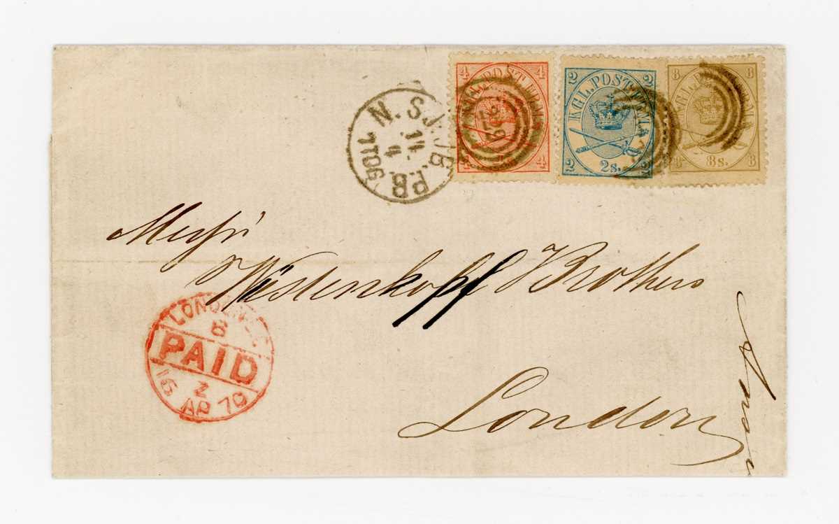 Denmark collection fine used stamps in Lighthouse album with much postal history from 1851 4 R.B.S., - Image 2 of 9