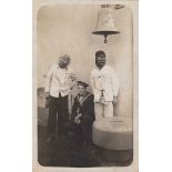 An album containing approximately 300 postcards of naval interest including portraits of ships and