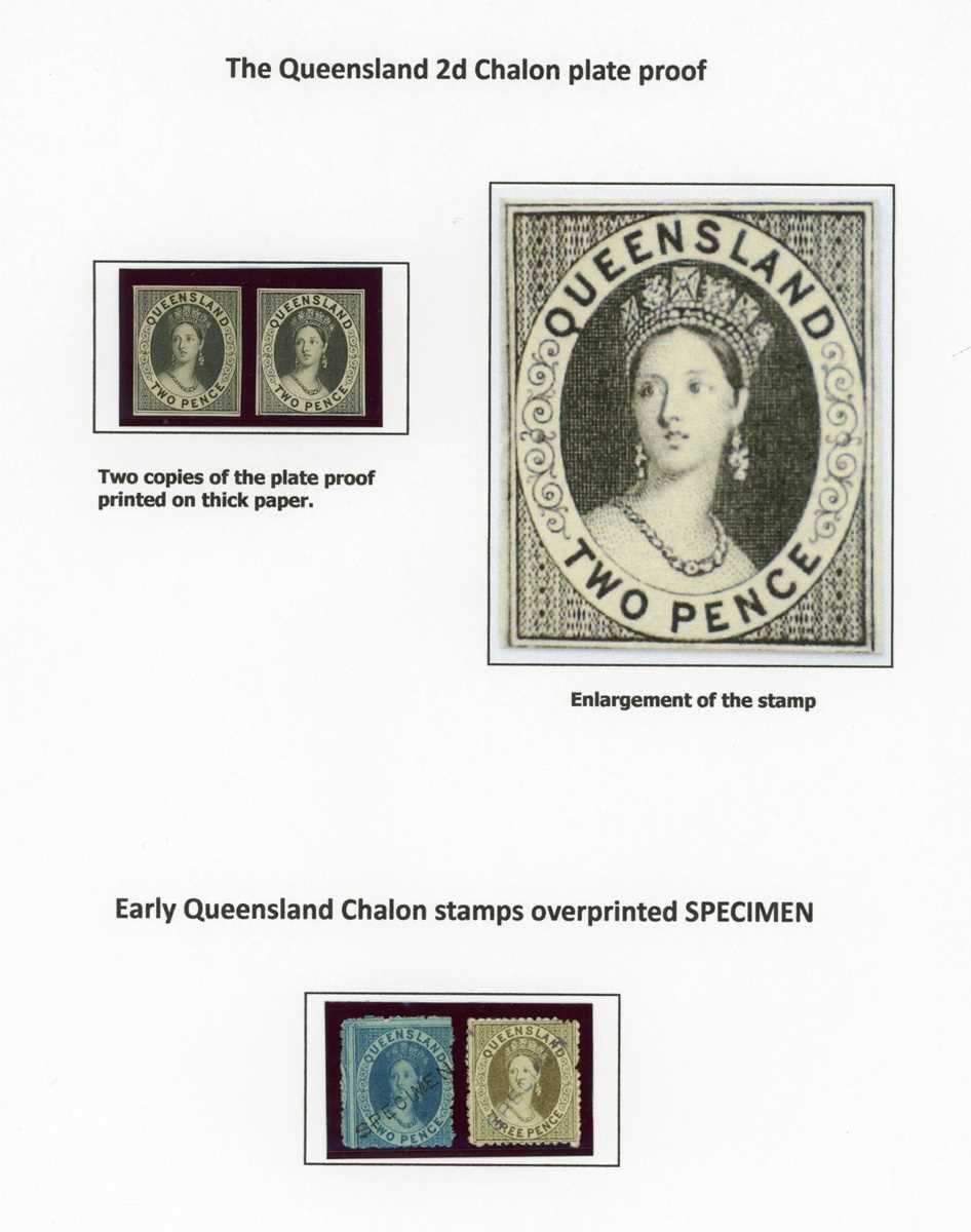 Chalon heads specialized stamp collection in an album with Nova Scotia 1851-7 1d plate proof in - Bild 6 aus 18