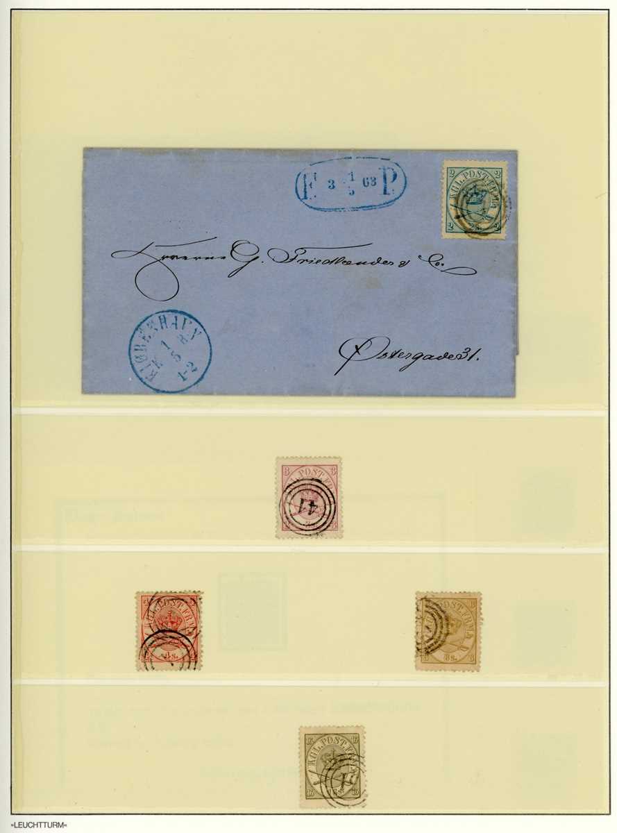 Denmark collection fine used stamps in Lighthouse album with much postal history from 1851 4 R.B.S., - Image 8 of 9