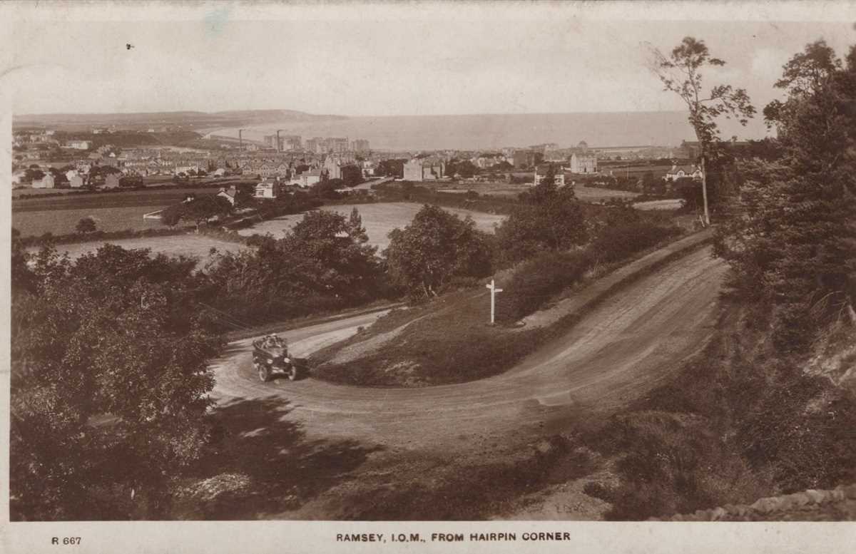 A collection of 38 postcards of the Isle of Man, including photographic postcards titled ‘The - Image 5 of 6