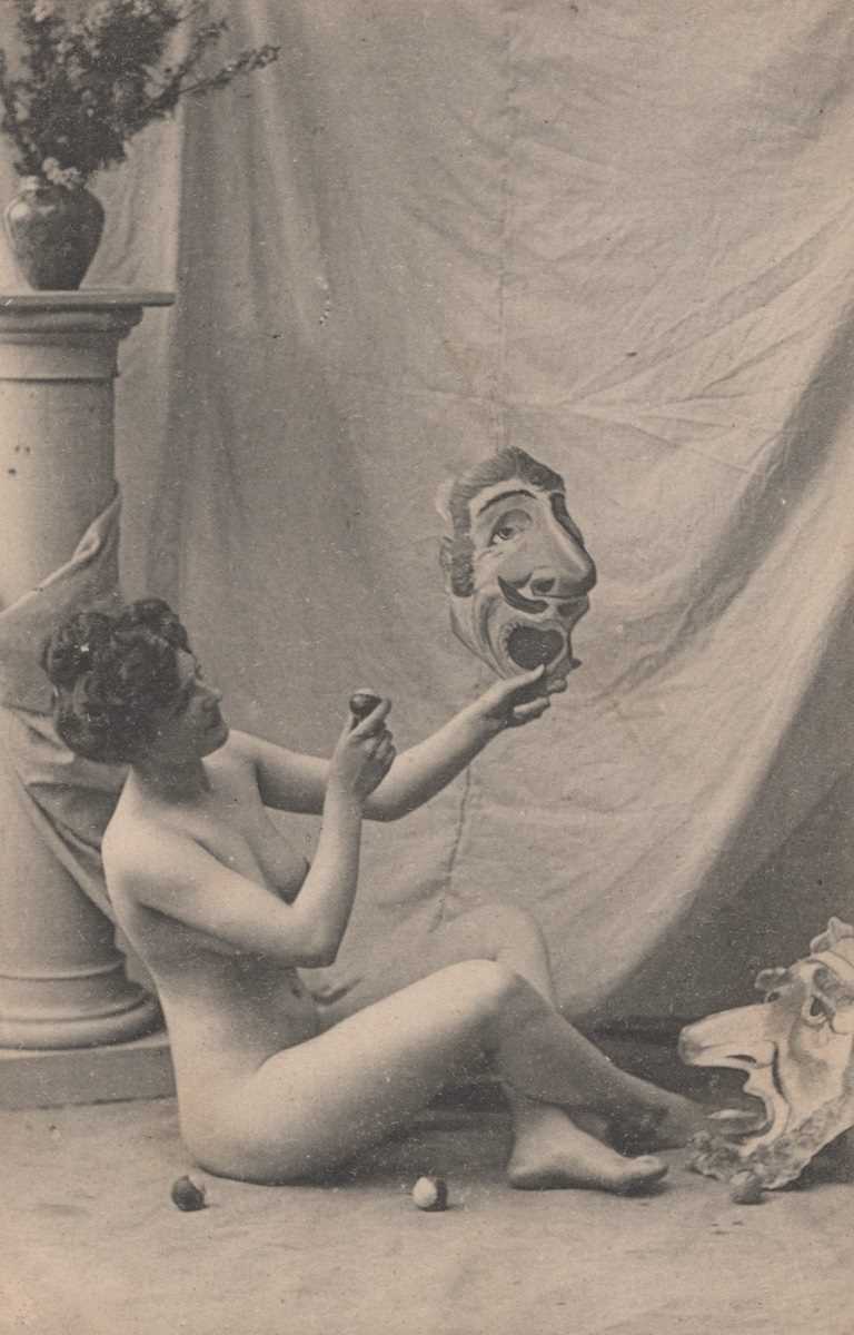 A collection of approximately 169 postcards of erotic or risqué interest, many collected in sets.