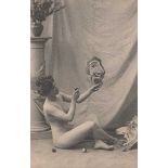 A collection of approximately 169 postcards of erotic or risqué interest, many collected in sets.