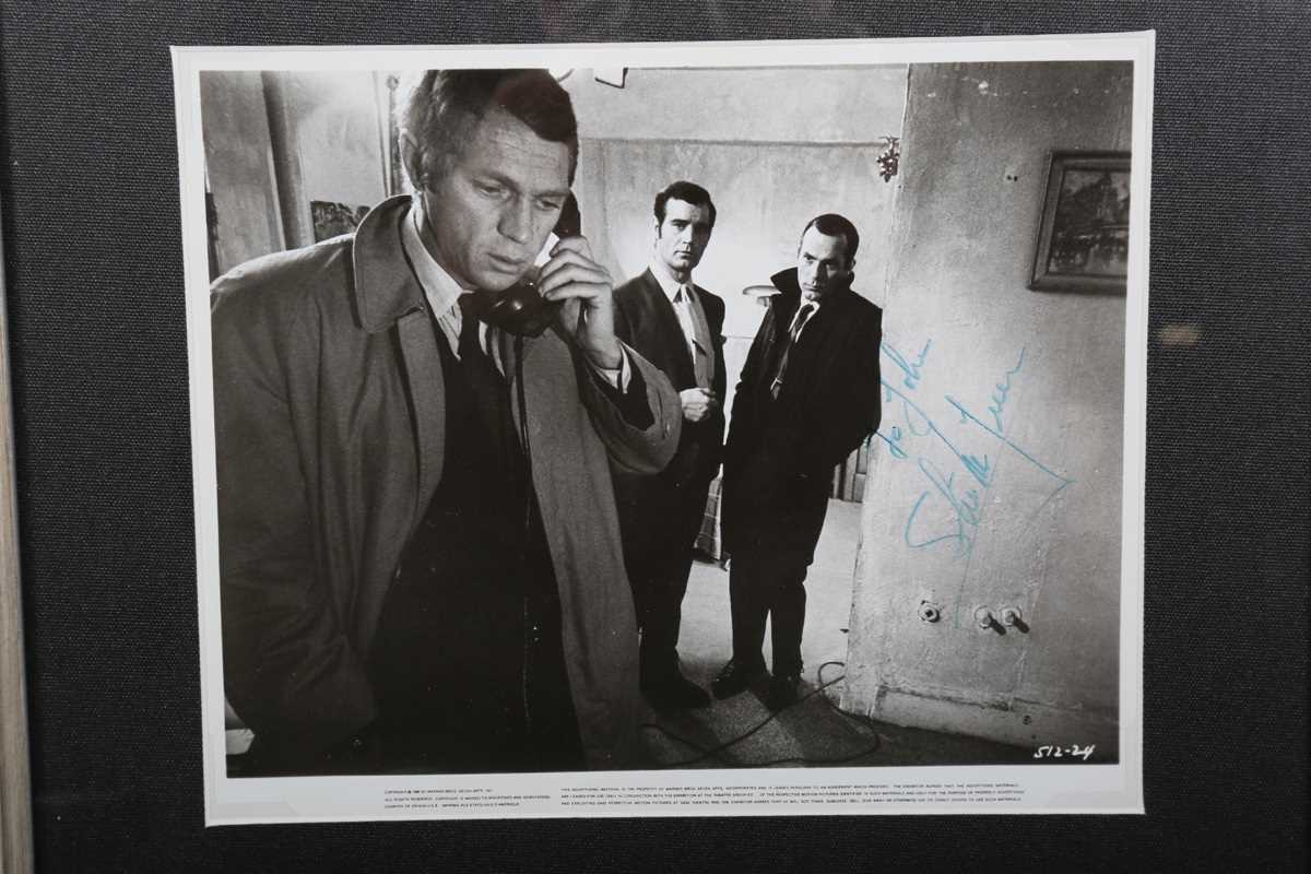 AUTOGRAPH. An autographed black and white publicity photograph signed by Steve McQueen and inscribed - Image 2 of 7