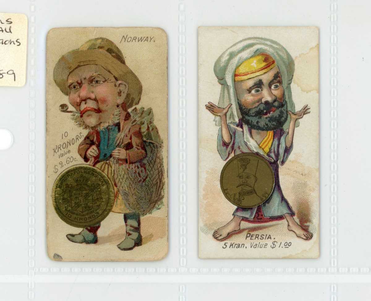 A collection of approximately 110 American cigarette cards, including 11 Moore & Calvi large size ‘ - Image 6 of 12