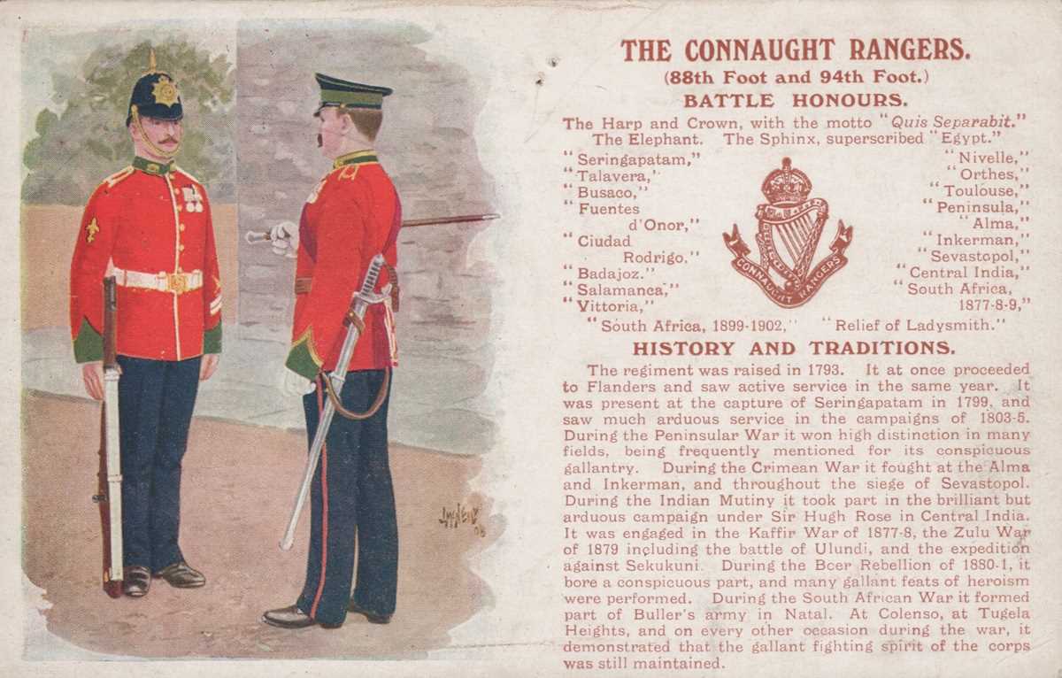 An album containing 32 postcards of military interest including an embroidered silk greeting - Image 19 of 32