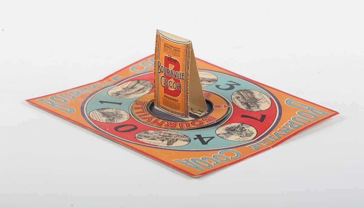 ADVERTISING. A rare Bournville Cocoa promotional Parlour Quoits game, with pop-up peg in the form of