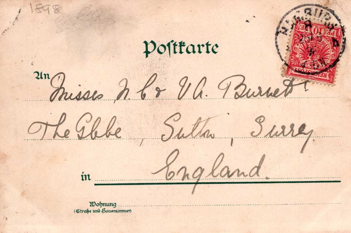 A group of 10 ‘Gruss Aus…’ postcards including Arnhem postally used 15/7/1898, Hamburg postally used - Bild 12 aus 20