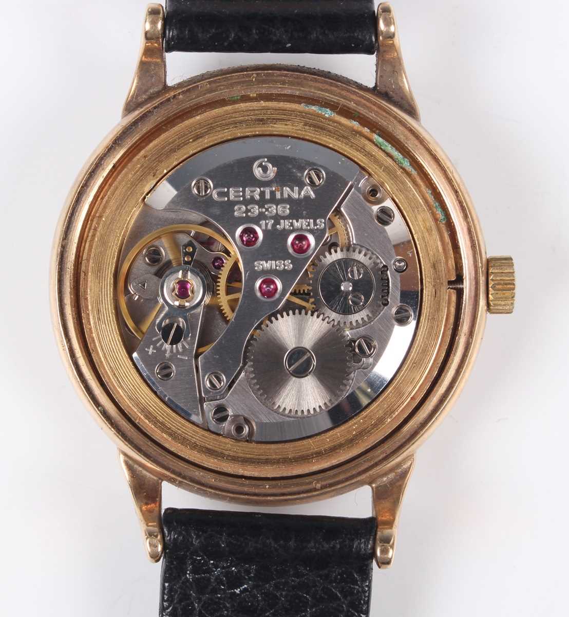 A Certina 9ct gold circular cased gentleman’s wristwatch with signed and jewelled 23-36 caliber - Image 2 of 6