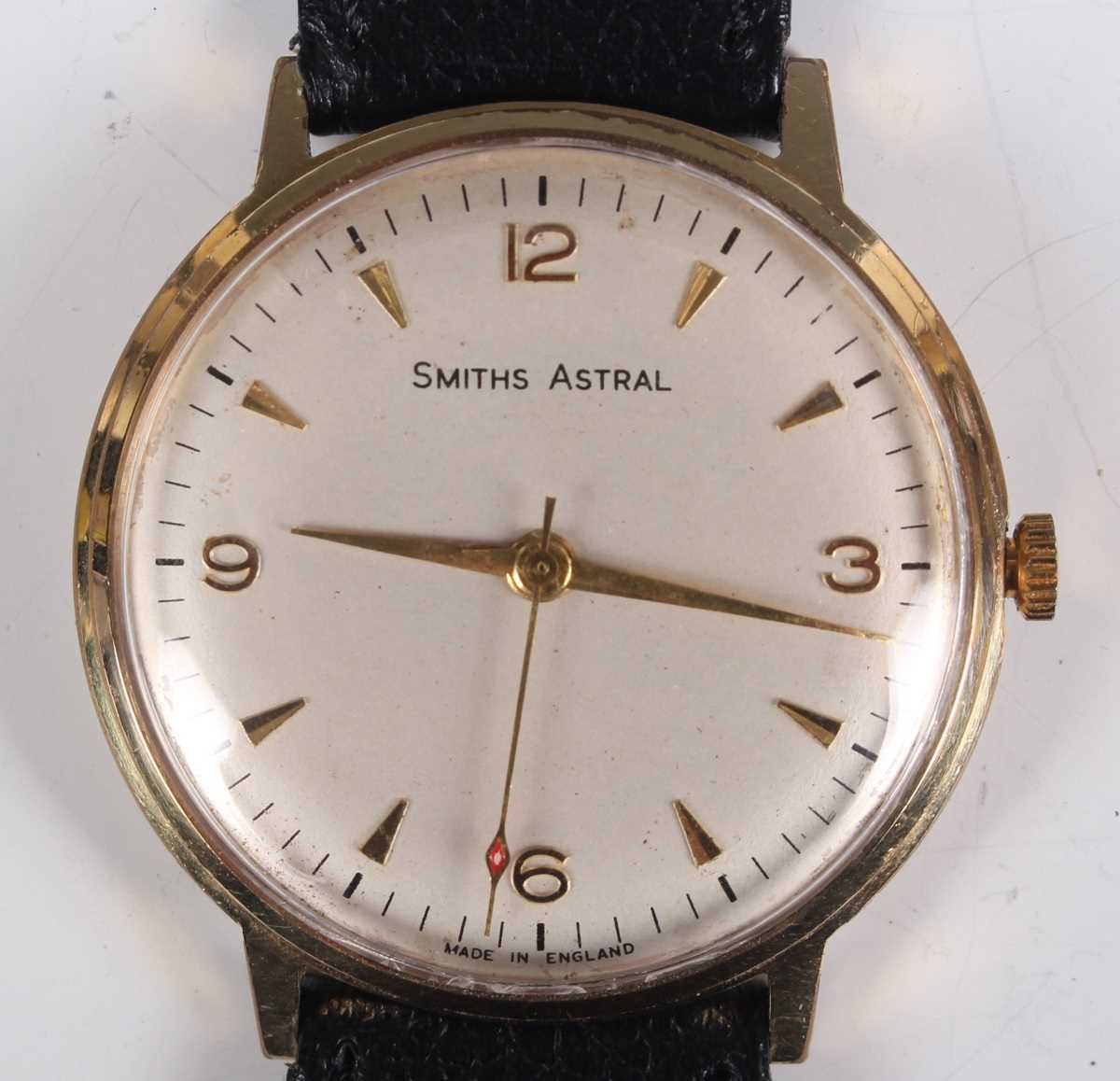 A Smiths Astral gilt metal fronted and steel backed gentleman's wristwatch, the signed silvered dial - Image 2 of 10