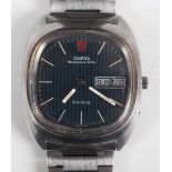 An Omega Megaquartz 32KHz stainless steel gentleman's bracelet wristwatch, circa 1973, the signed