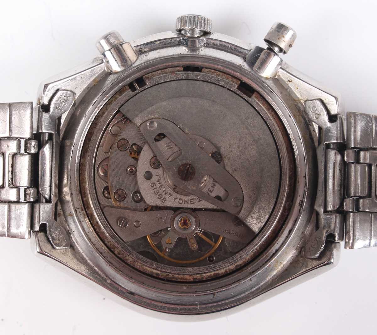 A Seiko Kakume 5 Sports Speed-Timer stainless steel gentleman's bracelet wristwatch, Ref. 6138-0030, - Image 3 of 6