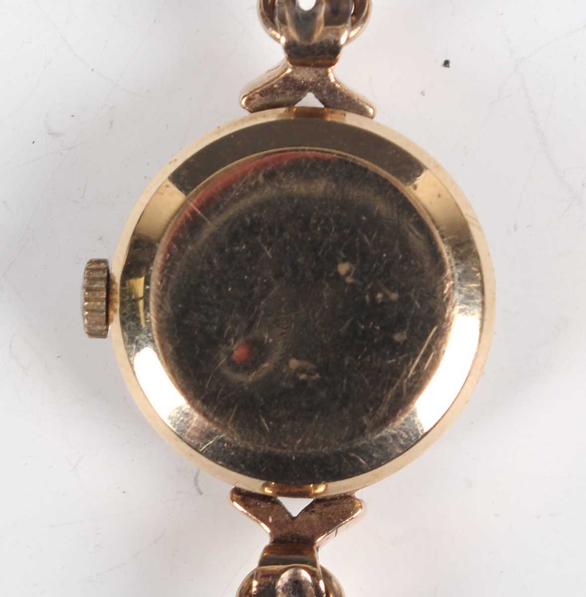 A Rolex 9ct gold circular cased lady's wristwatch with signed and jewelled movement, the signed dial - Image 4 of 6