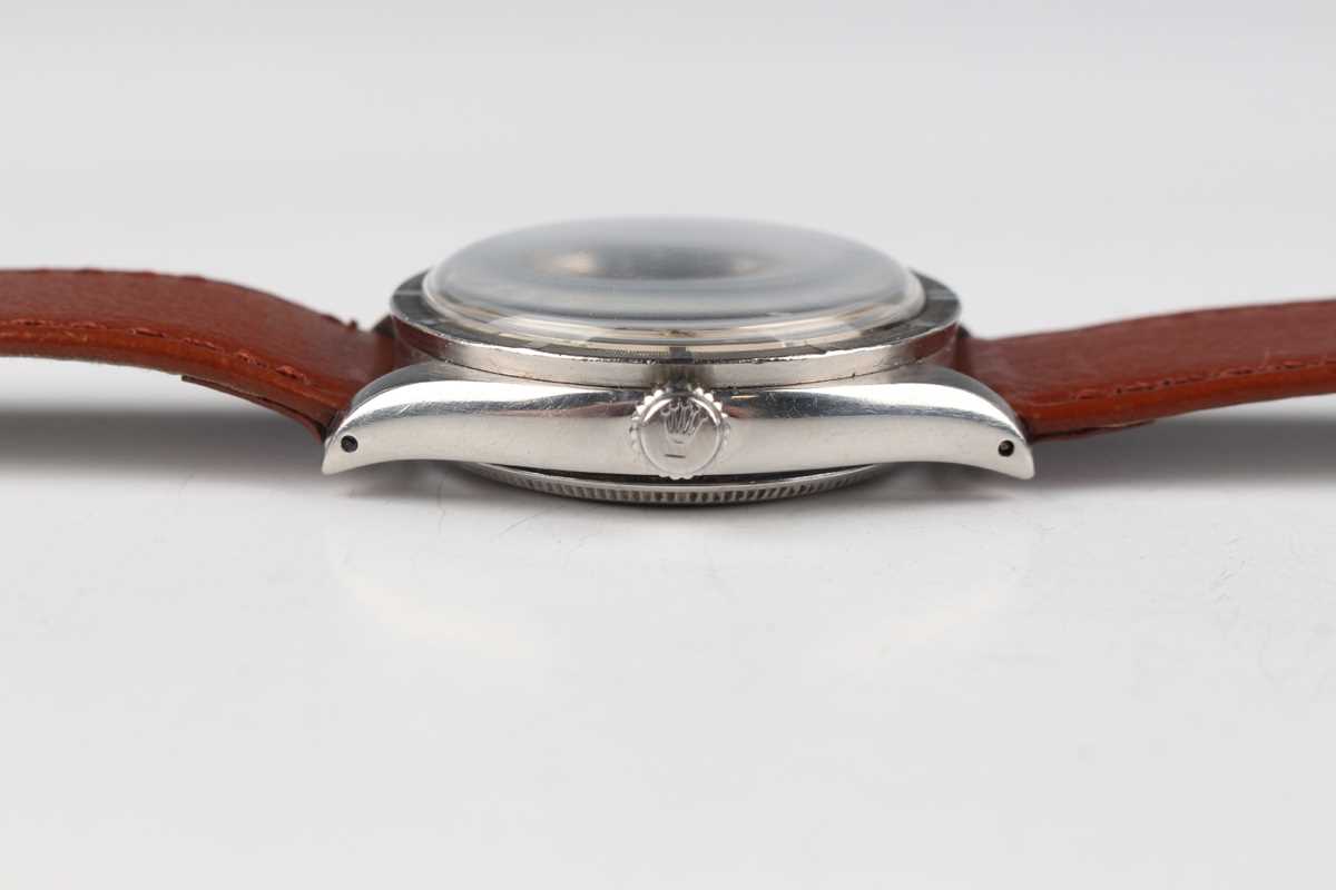 A Rolex Oyster-Perpetual steel cased gentleman's wristwatch, Ref. 6569, circa 1957, with signed - Image 6 of 7