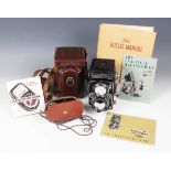 A Franke & Heidecke Rolleiflex 2.8D twin lens reflex camera, Serial No. 1616856, circa 1955, with