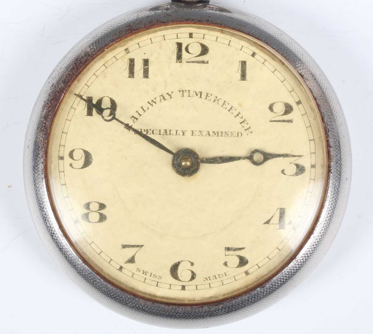 A silver cased keyless wind open faced gentleman's pocket watch, the dial detailed 'Johann Jorgo - Bild 30 aus 31