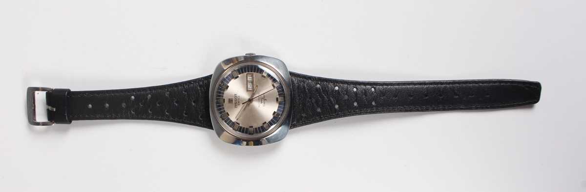 A Tissot Automatic Seven stainless steel cased gentleman's wristwatch, circa 1970s, the signed - Image 4 of 4