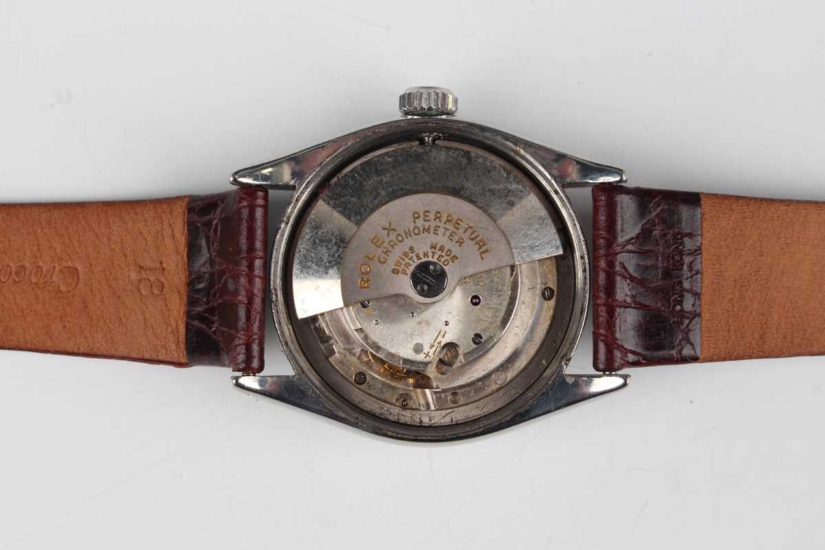 A Rolex Perpetual Chronometer steel cased gentleman's wristwatch, Ref. 6084, circa 1953, the - Image 3 of 7