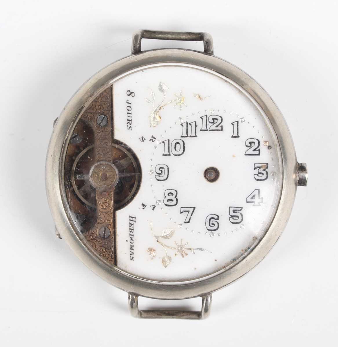 A silver cased keyless wind open faced gentleman's pocket watch, the dial detailed 'Johann Jorgo - Bild 19 aus 31